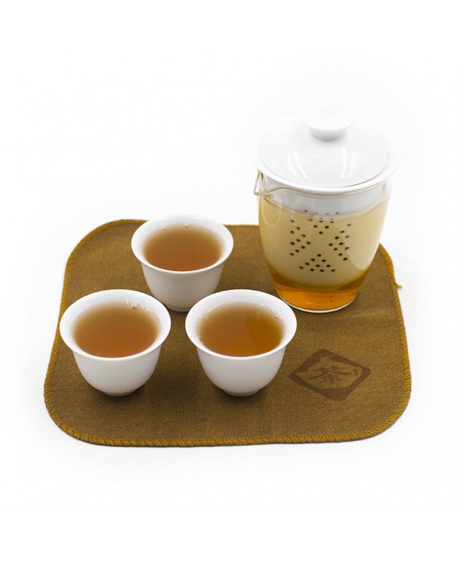 Дорожный чайный набор с 3 пиалами, фарфор-стекло